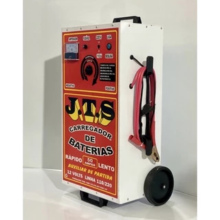 Carregador de Bateria 50 A com Auxiliar de Partida Tipo Carrinho JTS-003
