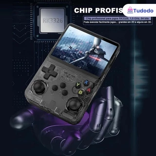 Tela IPS 3.5 polegadas console portátil R36S + de 15000 jogos vídeo game 64g Linux a pronta entrega