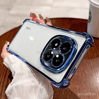 Capa Quadrada Macia Transparente para Xiaomi Redmi Note 14 Pro Plus 14Pro+ Note14Pro 4G 5G, Capa de Telefone à Prova de 