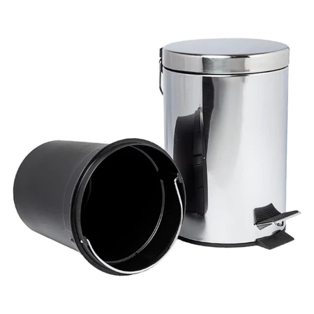 Lixeira 3 litros inox para banheiro