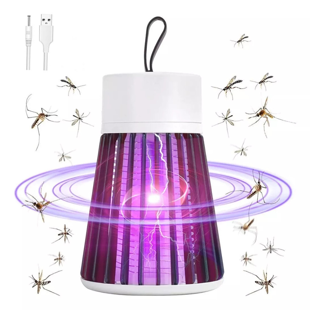Lâmpada Elétrica Mata-Mosquitos Com Luz UV Usb Armadilha Para Insetos