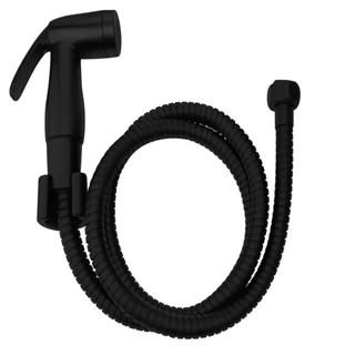 Ducha Higiênica SOLO ABS PRETO FOSCO Prática Mangueira Flexível Com Gatilho Luxo