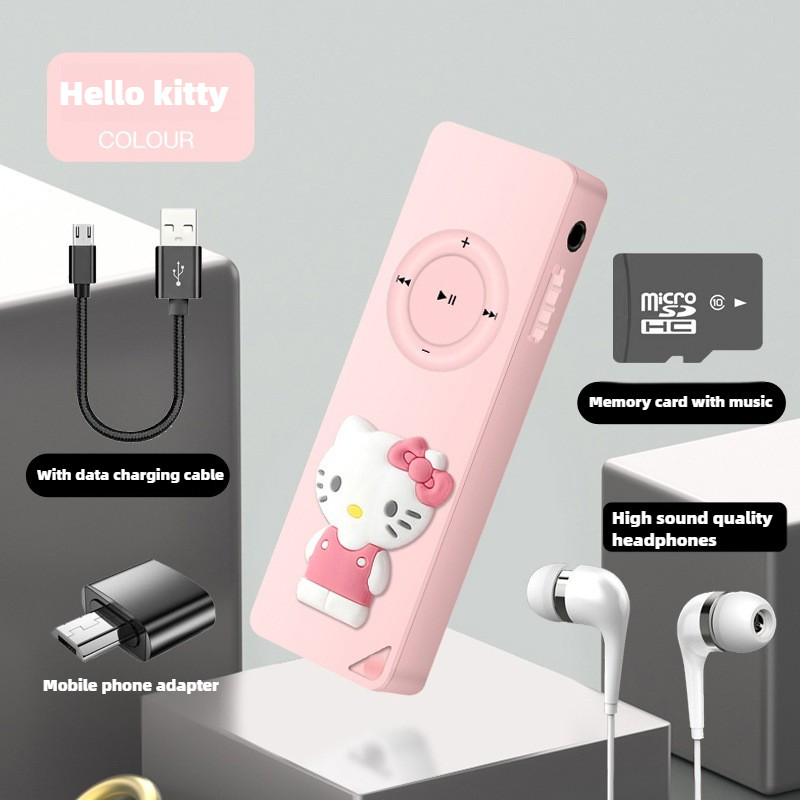 Olá Kitty Kawaii Sanrio Portátil Mp3 Player Mini Mp3 Bonito