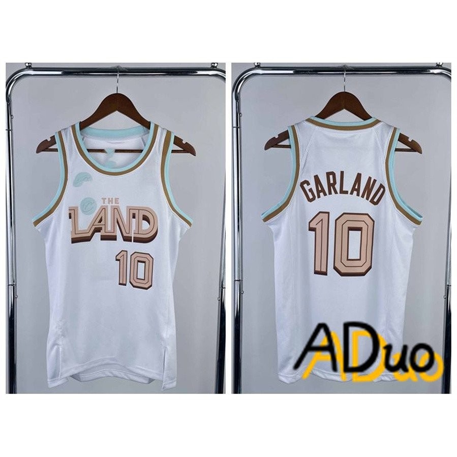 Hot Pressed Camisa Masculina Cleveland Cavaliers Darius Garland #10 branco De Basquete jerseys