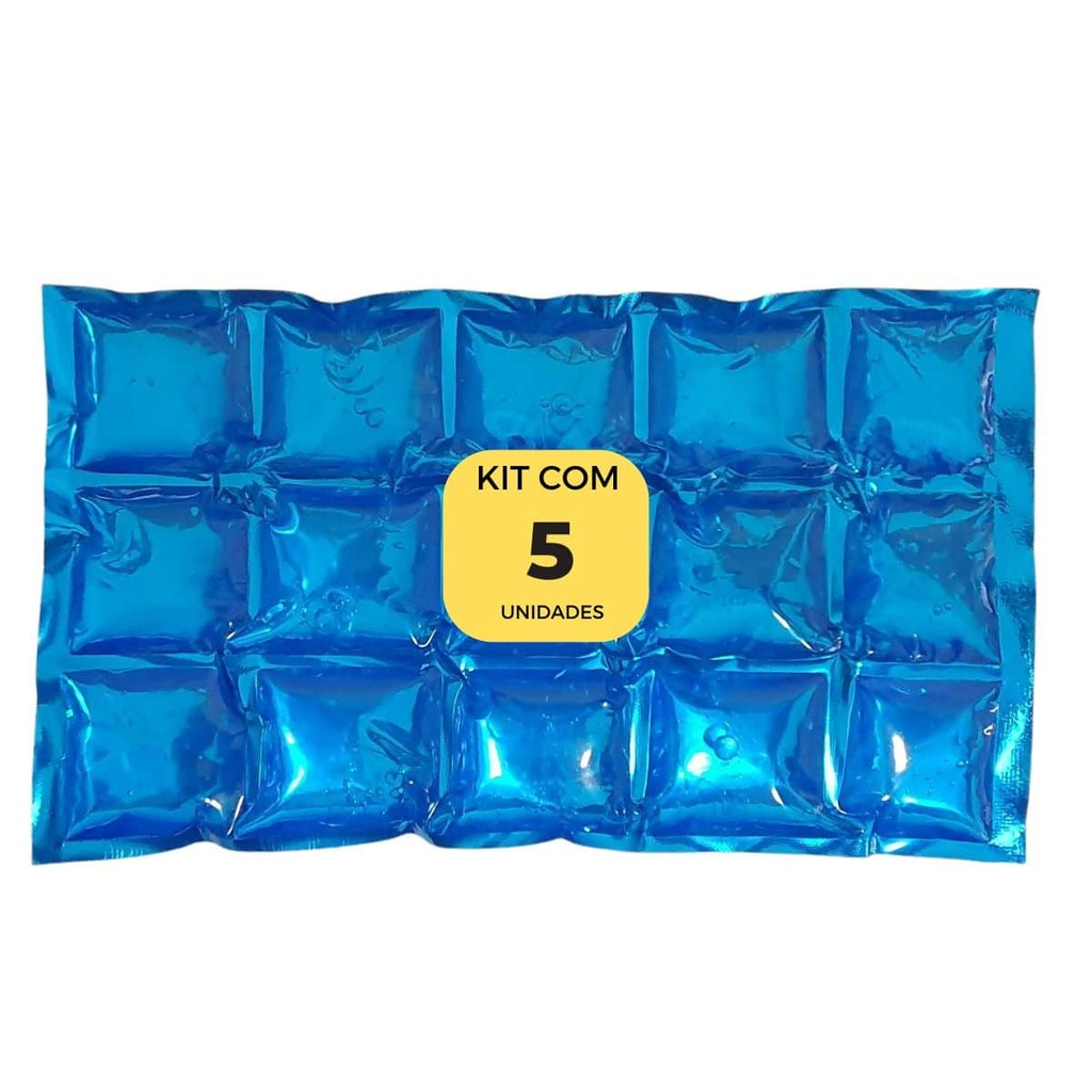 Gelo Artificial Flexível Reutilizável 15,00cm x 25,00cm em Gel - 05 unidades