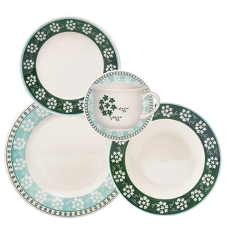 Aparelho Jogo de Jantar e Chá 30 Peças Bosque Jogo Pratos e Xícaras Oxford Biona em Oferta na Shopee