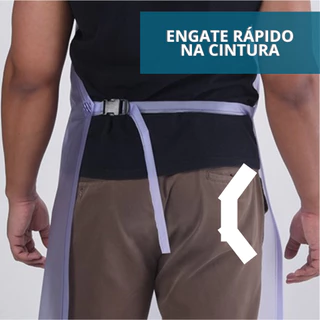 Kit 10 Avental Vinil Pvc Transparente Impermeável 1,20x70 Engate Rápido Cozinha Açougue