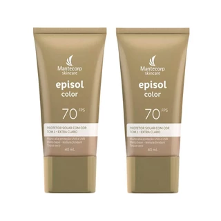 Kit Mantecorp Episol Color Protetor Solar Facial 1-Extra Cl Fps70 40Ml - 2 Unidades em Oferta na Shopee
