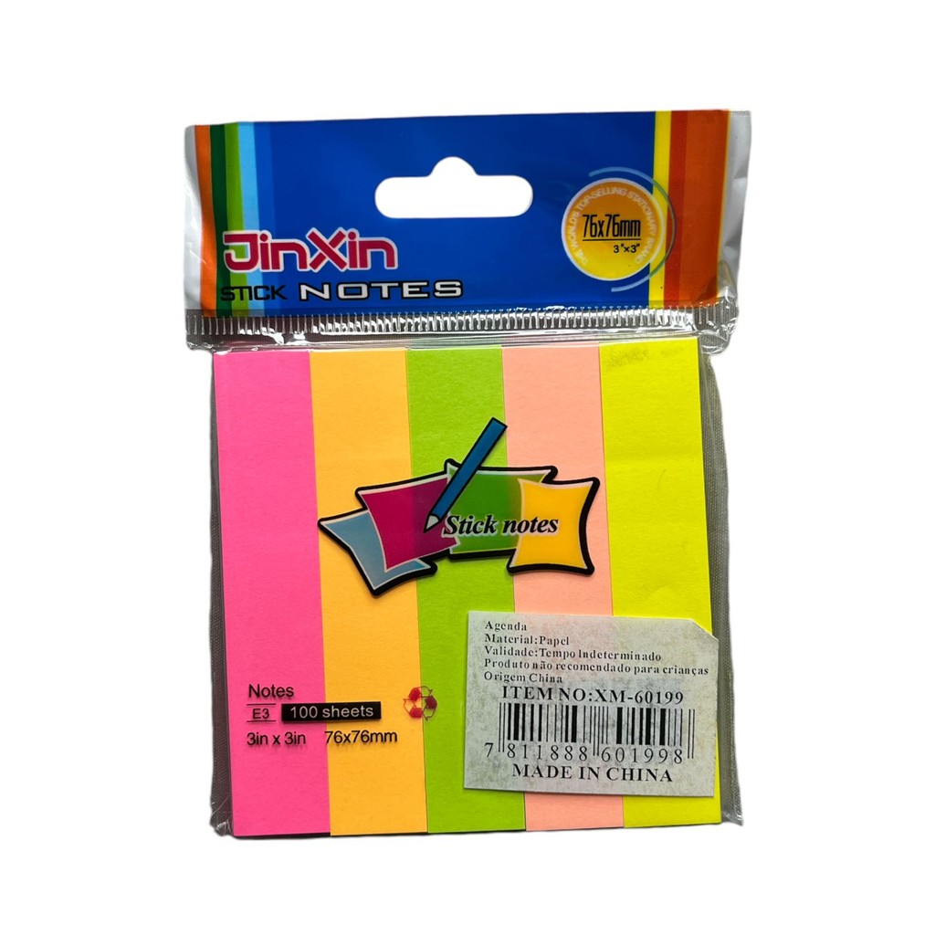 Post-it Retangular C/5 Cores Coloridas | Shopee Brasil