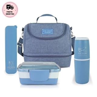 Kit Fitness Coleção Joy - Contêm Bolsa Térmica com Marmita, Porta Escova e Porta Talher