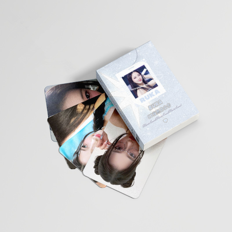 50 Pçs/Caixa BABYMONSTER RUKA Cartão Laser Photocards Holográfico