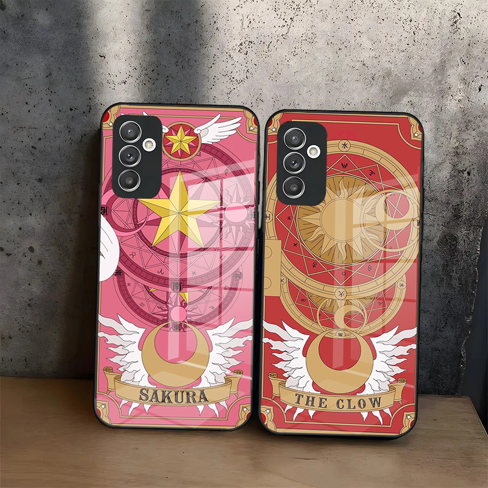 Anime Card Captor Sakura Phone Case Vidro Para Samsung Galaxy S20 S21 S22 S24 S23 S24FE Ultra Fe Plus A04 A12 A25 A33 A3