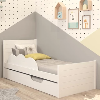 Bicama Infantil com Cama Auxiliar e Proteção Lateral 100% MDF Elza Cimol