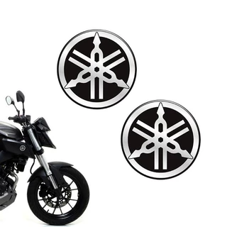 Par De Emblemas Logo Yamaha Moto Tanque 45mm Resinado