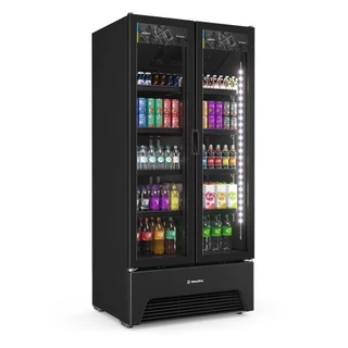 Refrigerador Expositor Vertical Bebidas Duas Portas Vidro 691/752L VB70AH All Black 220V - Metalfrio em Oferta na Shopee