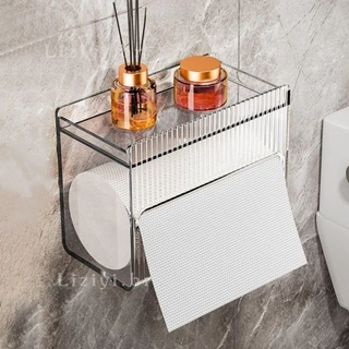  Porta Rolos De Papel Higiênico , Caixa De Lenços Acrílico À Prova D'água Grande Hi