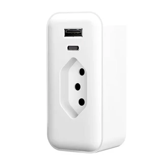Adaptador De Tomada Avatto OT16, 20A, Wi-Fi, 1 Tomada, Bivolt,1 Tipo-C, 1 USB, Branco, OT16-M-20A em Oferta na Shopee