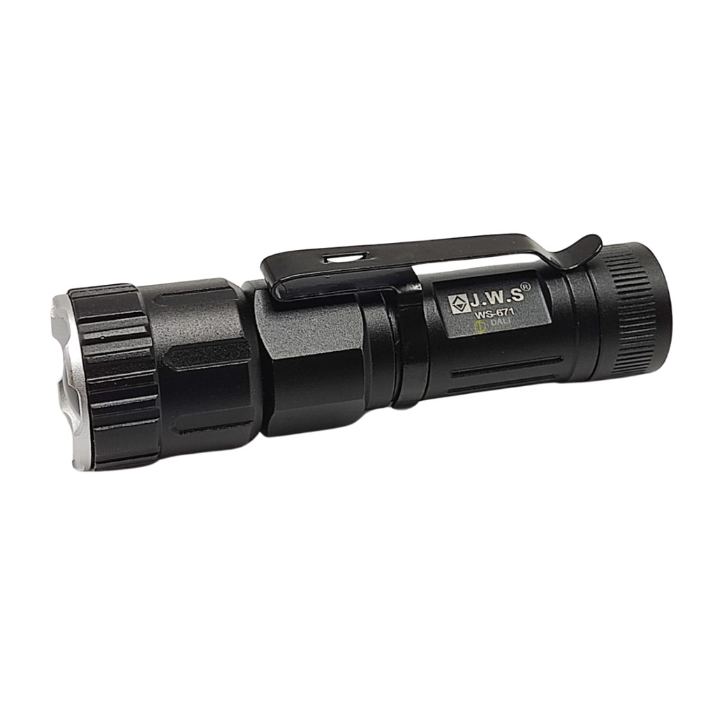 Lanterna Tática EDC 10cm Jws Led T12 Super Forte Com Clip e Botão