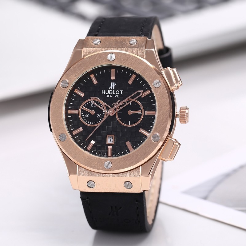 Relógio De Quartzo Estilo Casual Masculino Com Pulseira De Couro 2024 Calendário