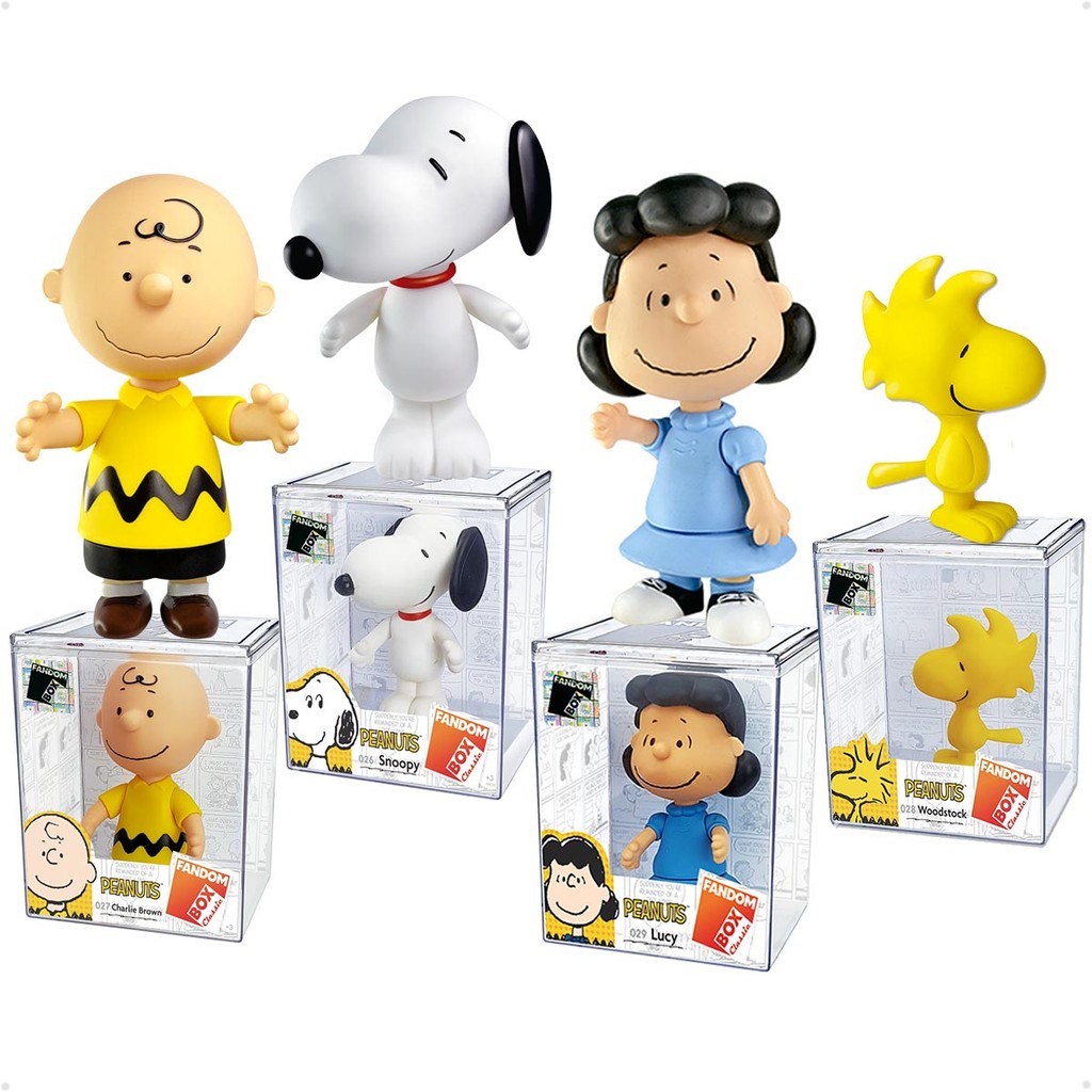 Coleção 4 Bonecos Turma Do Snoopy Fandom Box Lider Brinquedo | Shopee ...