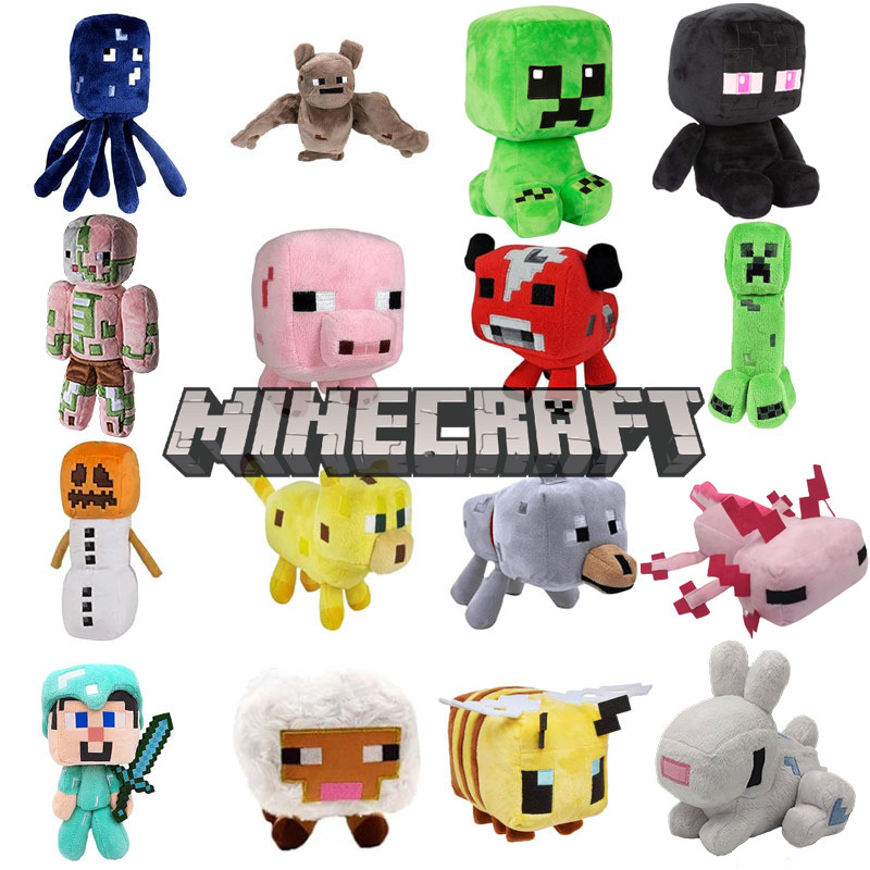Uma Boneca Do Filme Minecraft Brinquedos Zombie Enderman Creeper Steve ...