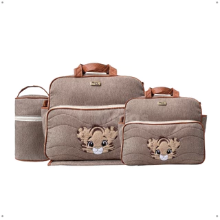 Kit Bolsa Maternidade com Porta mamadeira Termica e trocador em Oferta na Shopee