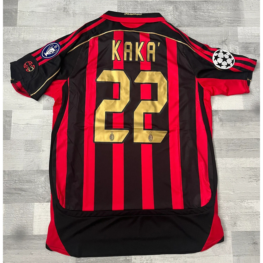 20006/2007 Retro AC MILÃO KAKA Manga Curta Jersey2 VNKZ