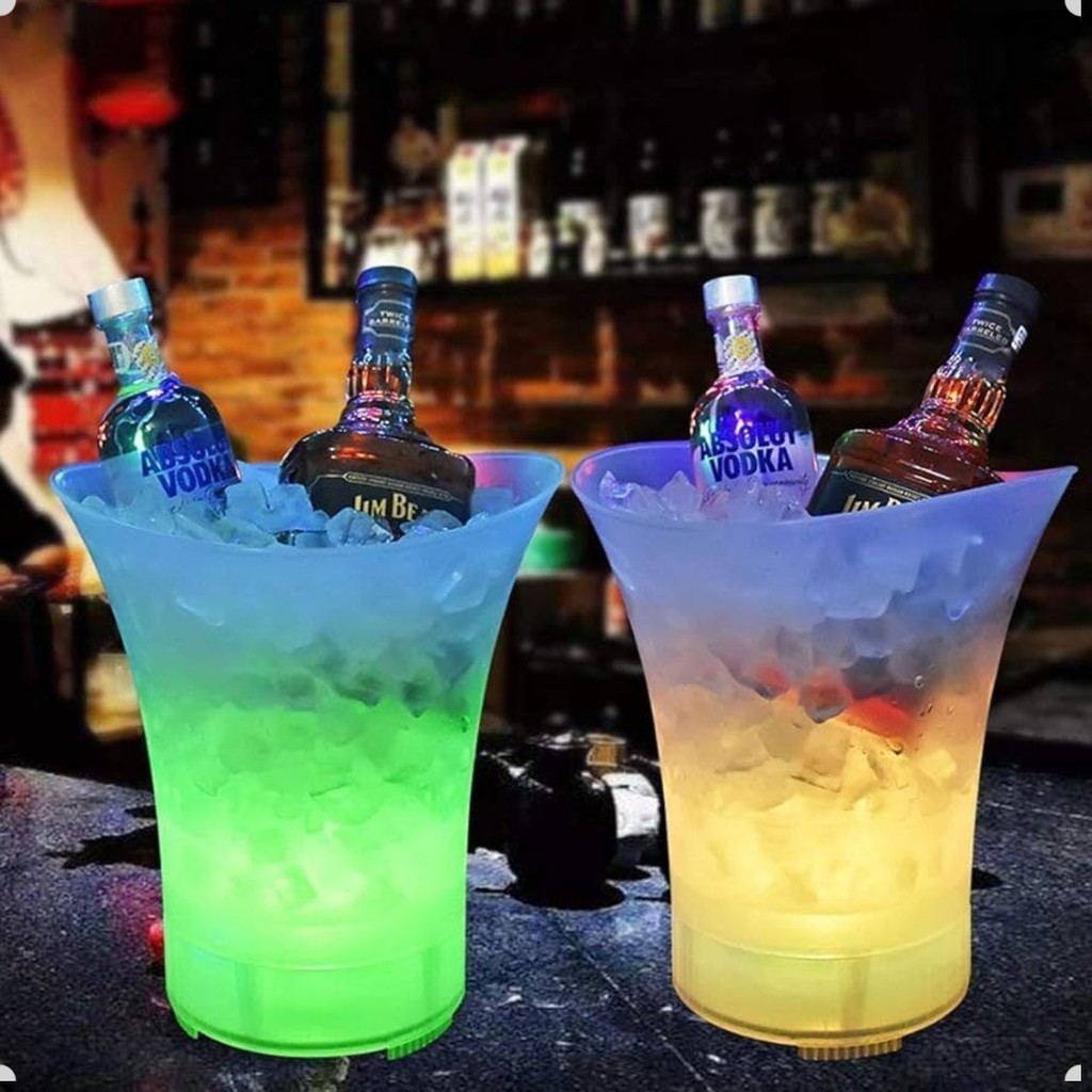 2 Balde de Gelo Rgb Caixa De Som Integrada Bluetooth 5 Lt