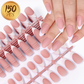 Unhas Pré-Aplicadas Pontas Francesas Imprensa Na Ponta Primer E Base Casaco french Gel Macio Falsa em Oferta na Shopee