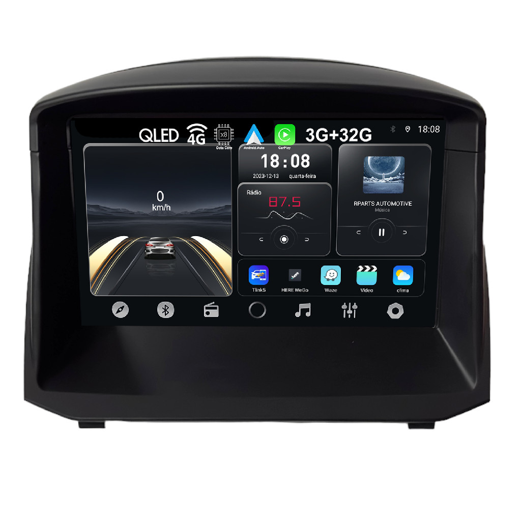 Kit Multimidia 9 Polegadas Android Ford New Fiesta Brasileiro 2013 a ...