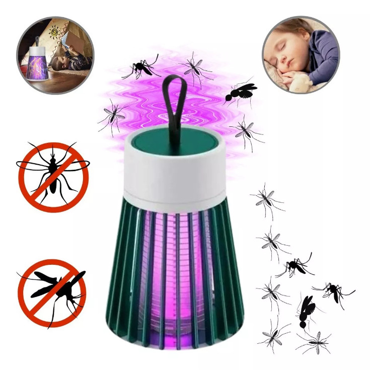 Luminária Abajur Repelente UV Portátil Elétrico Mata Mosquito Pernilongo Insetos 110V/220V Econômico