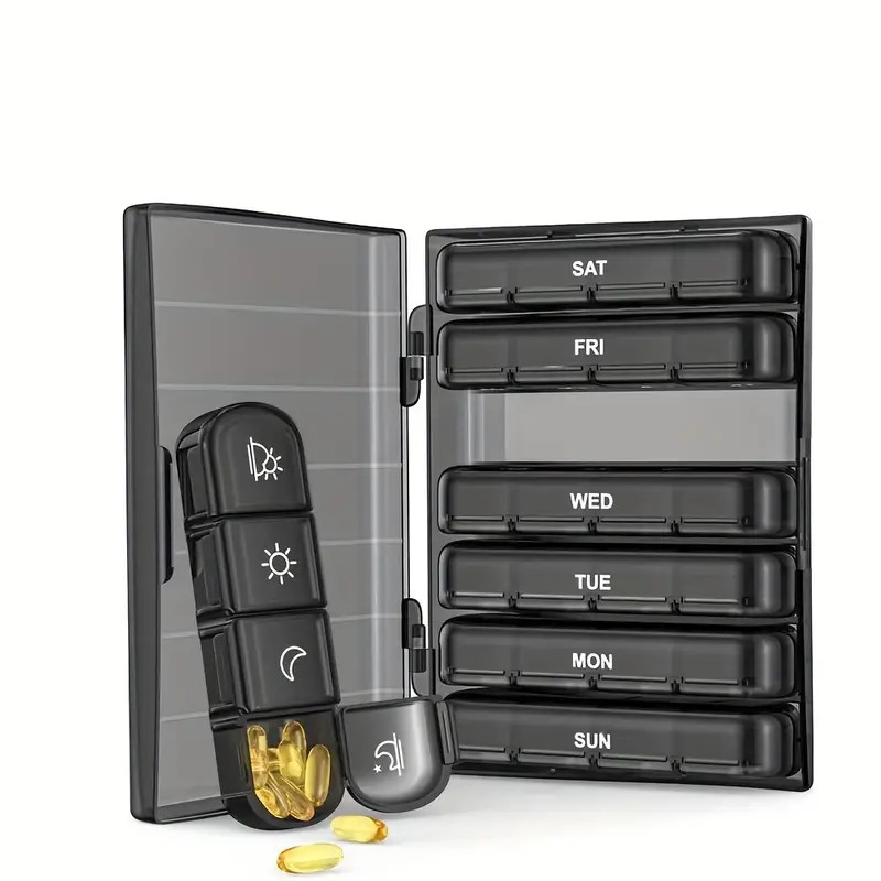 Porta Comprimido Caixa Organizadora Remédio Semanal Triplo