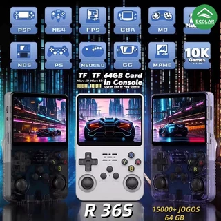 15000 jogos vídeo game console portátil R36S 64g Linux tela IPS 3.5 polegadas a pronta entrega