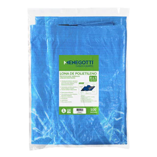 Lona de Polietileno Menegotti 8x5m Micra 100 Azul  2,630 kg em Oferta na Shopee