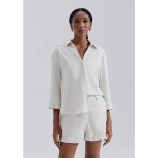 Camisa Feminina Manga 7/8 Com Linho Hering