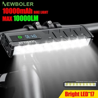 NEWBOLER 10000 Lumens Luz De Bicicleta 10000mAh Conjunto USB Recarregável Farol IPX6 Lanterna De Ciclismo À Prova Dágua