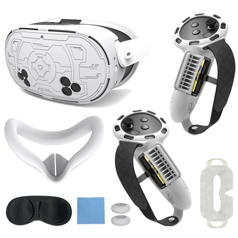 Conjunto De Capa De Silicone Para Acessórios Meta Quest 3s , Protetora De TPU Controle , Protetor De Lente De Câmera Mac