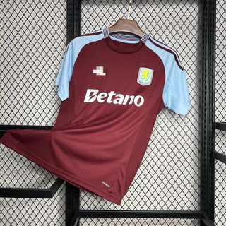Aston Villa24/25 Casa Borgonha Jersey Hoodie Camisa de Futebol Masculino TZIT