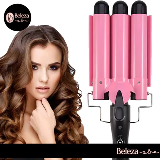Chapinha Triondas Ondulador Formador Triplo 22mm Modelador de Cachos Onda Cabelo Cerâmica 200°C