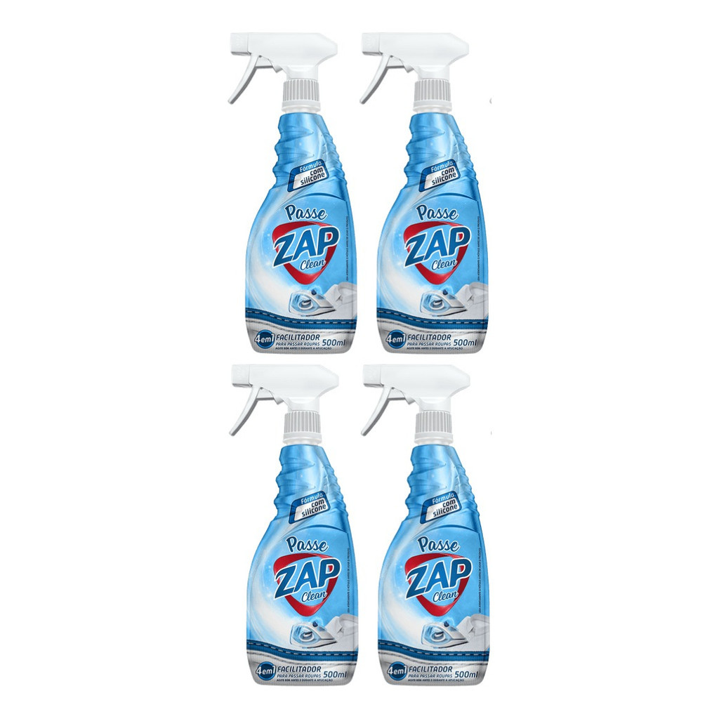 Kit C/ 4un Passe Zap Clean 500ml | Shopee Brasil