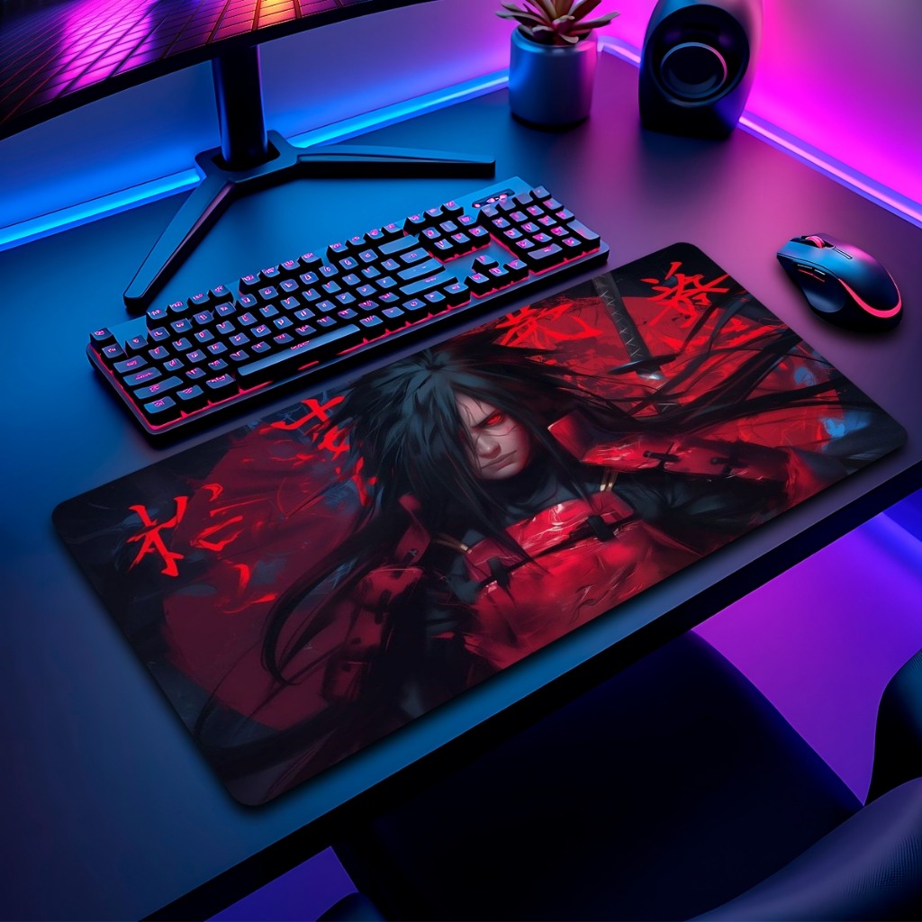 Mouse Pad Narut Gamer Antiderrapante Grande Diversas Estampas Personalizado 70x35 M828