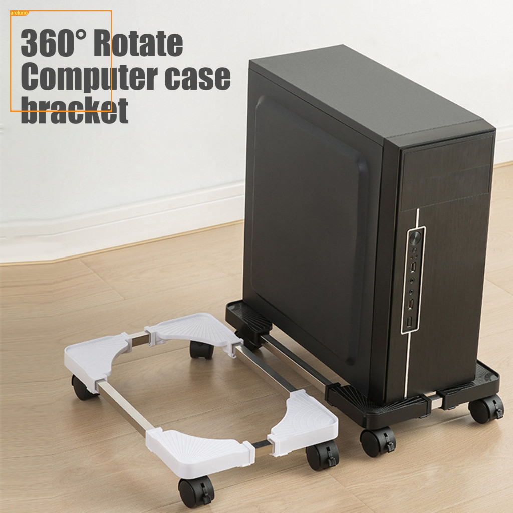 Adjustable Computer Tower Holder Mobile Cpu Stand with Locking Wheels ...