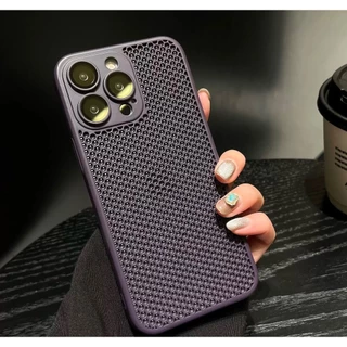 Capa minimalista e sofisticada em favo de mel, com dissipação de calor, para iPhone 11/ 12 13 14 15 Pro Max.