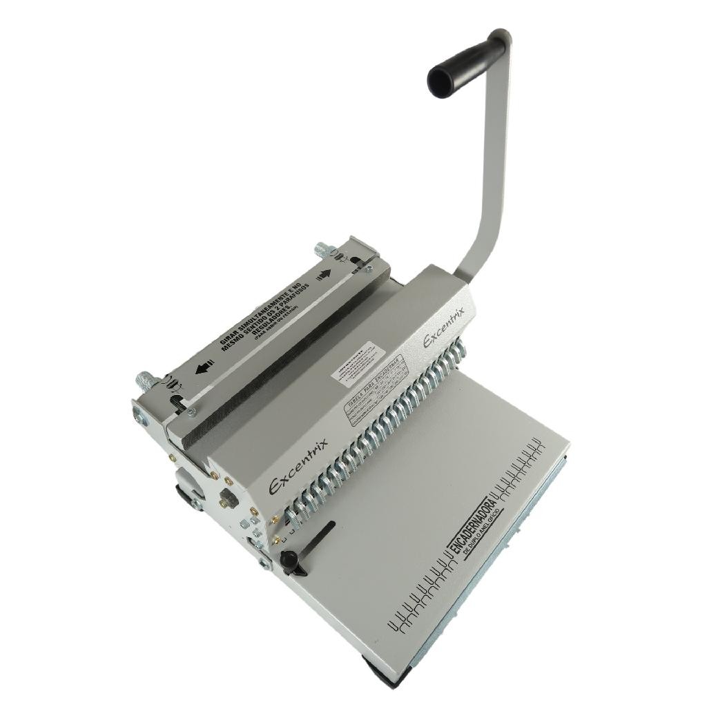 Encadernadora Excentrix 3x1 Wire O Conjugada Furo Quadrado A4 Máquina ...