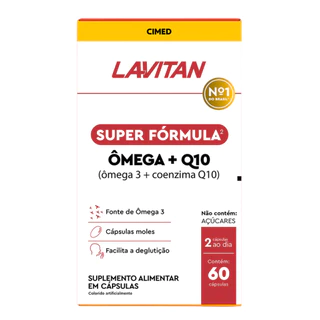 Lavitan Ômega + Q10 – Super Fórmula 60 Cápsulas em Oferta na Shopee