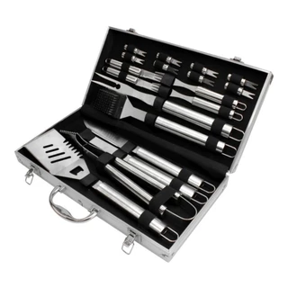 Kit churrasco completo com maleta Premium Luxo 18 unidades