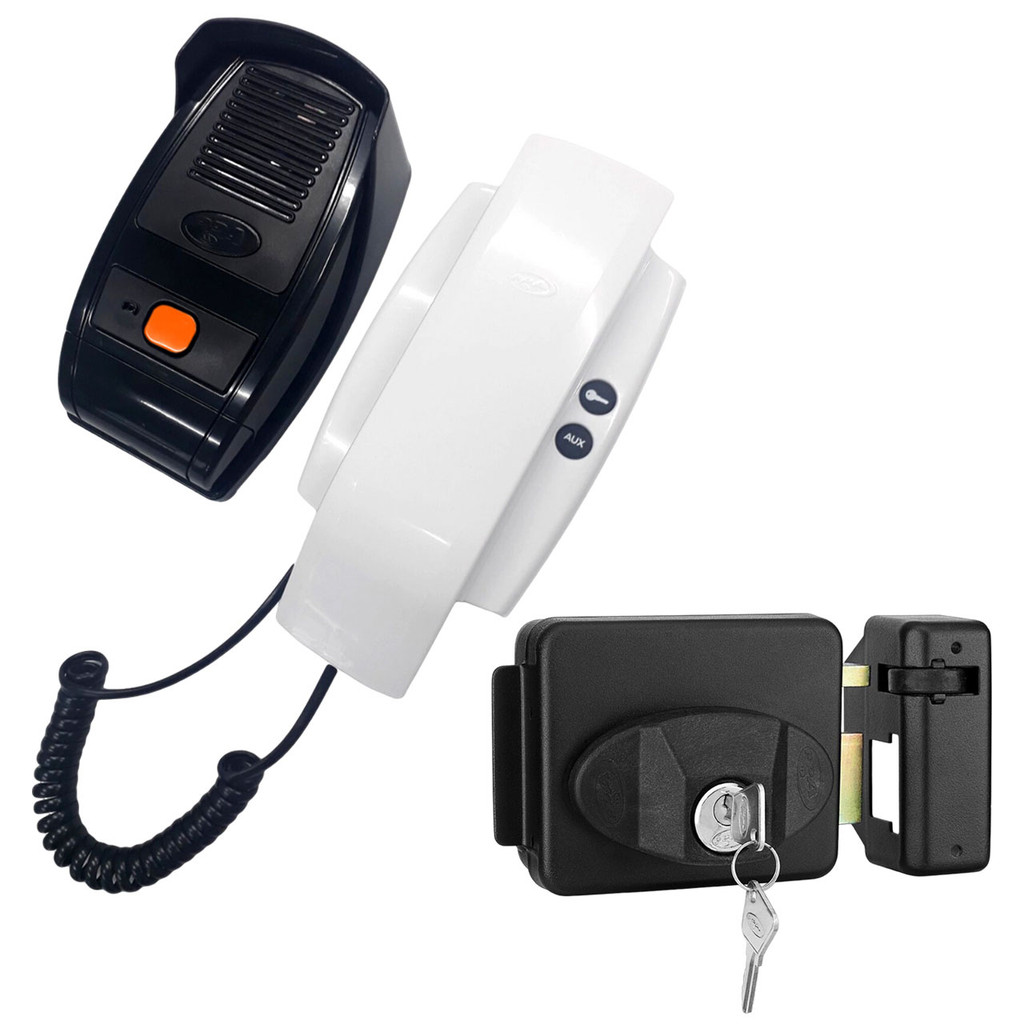 Porteiro Eletrônico Gp1 1000T E Trava Portão Social Traver 90 | Shopee ...