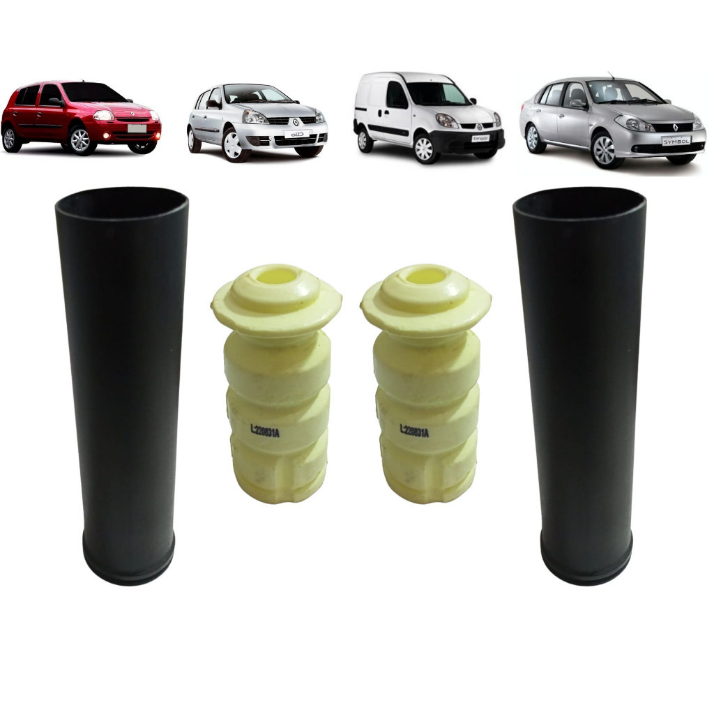 Kit Batente Amortecedor Traseiro Clio Kangoo Symbol Logan Sandero ...