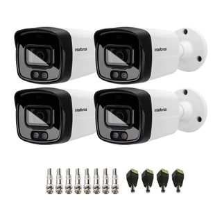 Kit 4 Câmeras Intelbras Bullet Multi HD VHD 3240 Full Color + IR Full HD 1080p 40 metros de Infravermelho com Conectores
