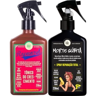 Kit Rapunzel Contém 1 Spray Reparação Total Morte Súbita 250ml e 1 Spray Tônico Do Crescimento 250ml